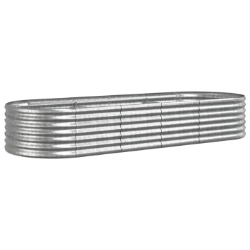 Strat înălțat grădină 224x80x36 cm oțel vopsit electrostatic - Img 2