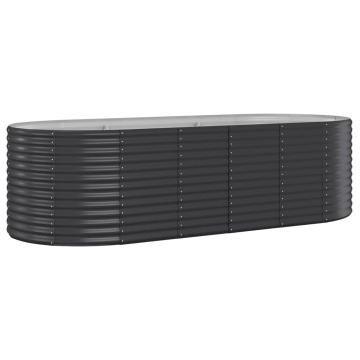 Strat înălțat grădină 249x100x68 cm oțel vopsit electrostatic - Img 2