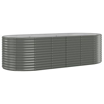 Strat înălțat grădină 249x100x68 cm oțel vopsit electrostatic - Img 2