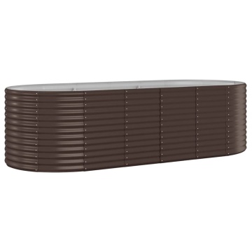 Strat înălțat grădină 249x100x68 cm oțel vopsit electrostatic - Img 2