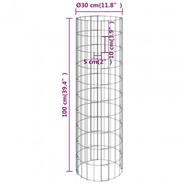 Straturi înălțate gabion 4 buc. Ø30x50/100/150/200 cm circulare - Img 5