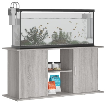 Suport acvariu, gri sonoma, 121x41x58 cm, lemn prelucrat - Img 3
