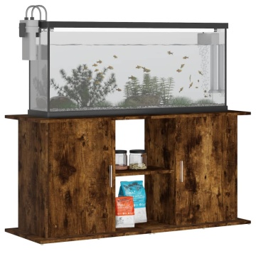Suport acvariu, stejar afumat, 121x41x58 cm, lemn prelucrat - Img 3
