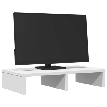 Suport de monitor, alb, 50x27x10 cm, lemn prelucrat - Img 3