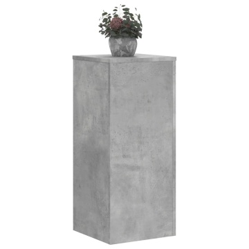 Suport de plante, 2 buc., gri beton, 30x30x70 cm lemn prelucrat - Img 3