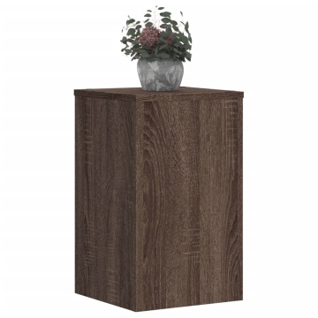 Suport de plante 2buc. stejar maro 30x30x50cm lemn prelucrat - Img 3