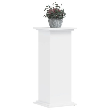 Suport de plante, alb, 33x33x80 cm, lemn prelucrat - Img 3