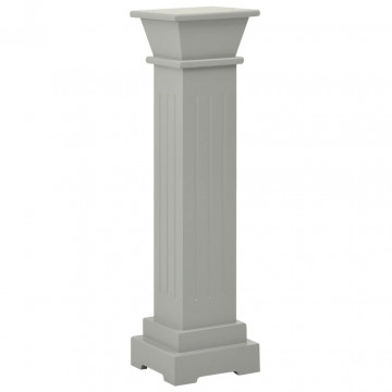 Suport de plante clasic formă stâlp pătrat gri 17x17x66 cm MDF - Img 2