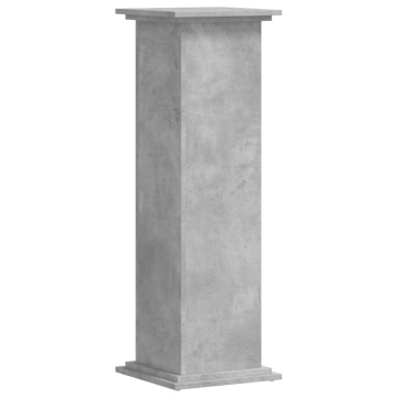 Suport de plante, gri beton, 33x33x100 cm, lemn prelucrat - Img 2