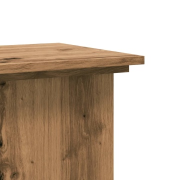 Suport de plante stejar artizanal, 33x33x60 cm, lemn prelucrat - Img 6