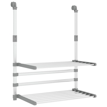 Suport de uscare pentru balcon, 54x25x42 cm, aluminiu - Img 2
