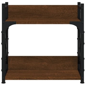 Suport imprimantă 2 niveluri stejar maro 40x20x40 cm lemn - Img 4