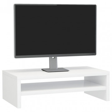 Suport monitor, alb foarte lucios, 42 x 24 x 13 cm, PAL - Img 3