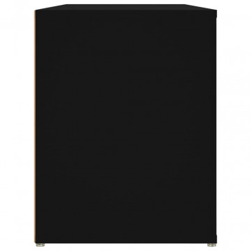 Suport pantofi, negru, 100x35x45 cm, lemn prelucrat - Img 5