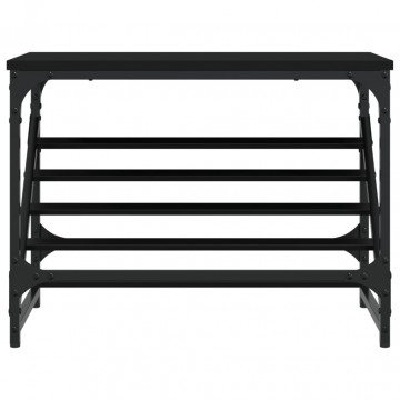 Suport pantofi, negru, 60x30x45 cm, lemn prelucrat - Img 4