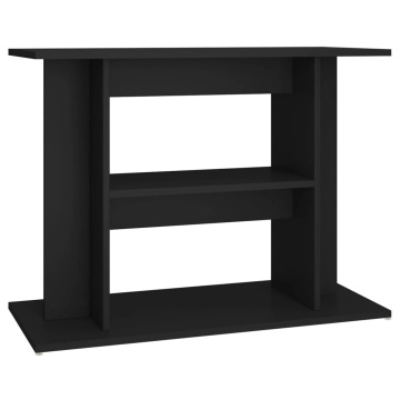 Suport pentru acvariu, negru, 80 x 35 x 60 cm, lemn prelucrat - Img 2