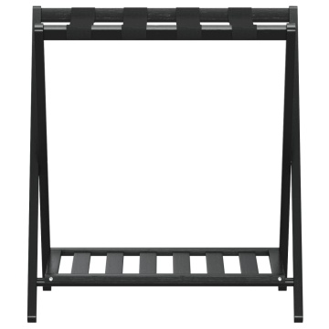 Suport pentru bagaje, negru, 68x38x58 cm, bambus - Img 3