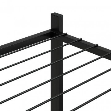 Suport pentru flori cu roți, 83x25x83,5 cm, negru, fier - Img 6