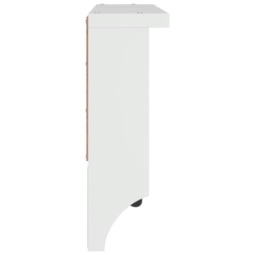 Suport pentru haine SANDNES alb 45x12x35 cm lemn masiv de pin - Img 5