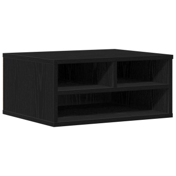 Suport pentru imprimantă Negru Stejar 49x40x22,5 cm Lemn prelucrat - Img 2