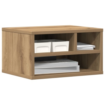 Suport pentru imprimantă Stejar Artisan 40x32x22,5 cm Lemn prelucrat - Img 3
