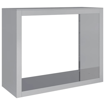 Suport pentru lemne de foc, 100x40x80 cm, oțel inoxidabil - Img 2