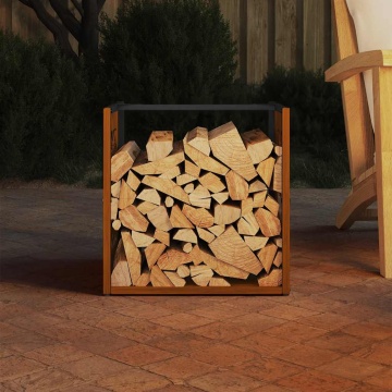 Suport pentru lemne de foc 40x40x40 cm Oțel pentru intemperii - Img 3