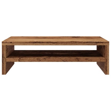Suport pentru monitor Lemn vechi 42x24x13 cm Lemn prelucrat - Img 8