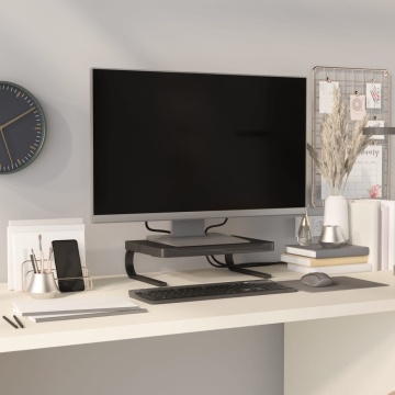 Suport pentru monitor, negru, 37x28x11,5 cm - Img 1