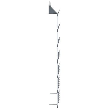 Suport pentru pantofi suspendat, argintiu, 66x13x139 cm - Img 4