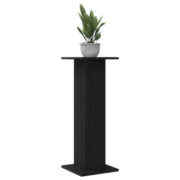Suport pentru plante 2 buc Negru Stejar 30x30x80 cm Lemn prelucrat - Img 3