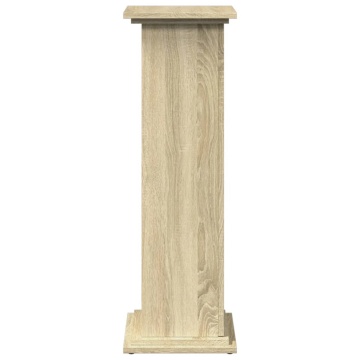 Suport prezentare cu depozitare sonoma stejar 31x30x90 cm lemn - Img 6