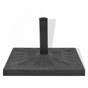 Suport umbrelă de soare, rășină, pătrat, negru, 12 kg - Img 3