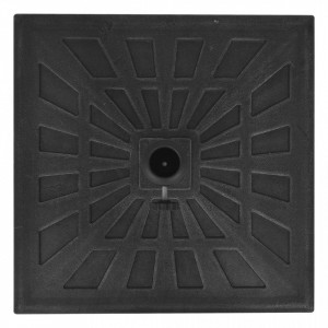 Suport umbrelă de soare, rășină, pătrat, negru, 12 kg - Img 5