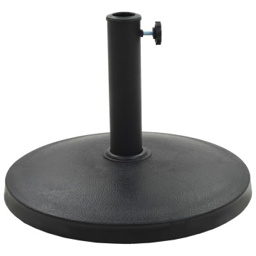 Suport umbrelă de soare rotund, negru, 10 kg, polirășină - Img 2