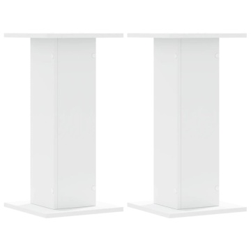 Suporturi de plante, 2 buc., alb, 30x30x60 cm, lemn prelucrat - Img 2