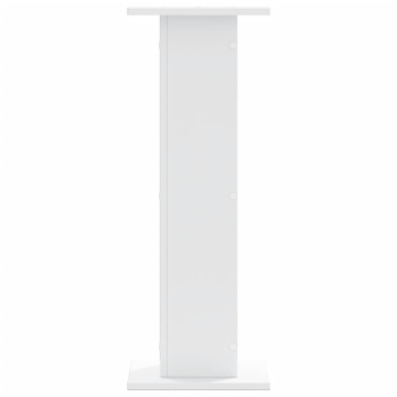 Suporturi de plante, 2 buc., alb, 30x30x80 cm, lemn prelucrat - Img 5