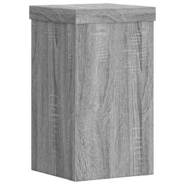 Suporturi de plante 2 buc. gri sonoma 10x10x18cm lemn prelucrat - Img 4