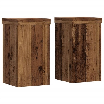 Suporturi de plante 2 buc lemn vechi 10x10x18 cm lemn prelucrat - Img 2
