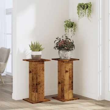 Suporturi de plante 2 buc. lemn vechi 30x30x60cm lemn prelucrat - Img 3