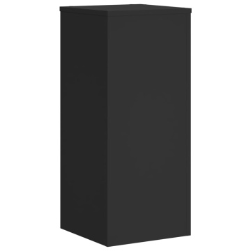 Suporturi de plante, 2 buc., negru, 30x30x70 cm, lemn prelucrat - Img 4