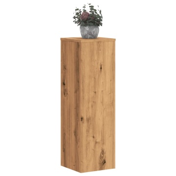 Suporturi de plante, 2 buc., stejar artizanal, 25x25x80cm, lemn - Img 3