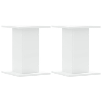 Suporturi difuzoare, 2 buc., alb, 30x30x40 cm, lemn prelucrat - Img 2