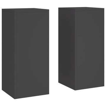 Suporturi pentru plante de exterior Pilar 2 bucăți Negru 24x24x55 cm Oțel - Img 2