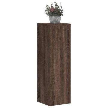 Suporturi plante 2 buc. stejar maro 25x25x80cm lemn prelucrat - Img 3