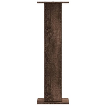 Suporturi plante 2 buc. stejar maro 30x30x95 cm lemn prelucrat - Img 4