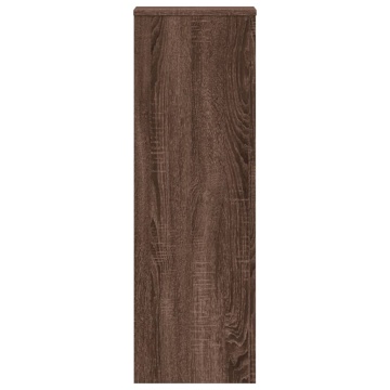 Suporturi plante 2 buc. stejar maro 33x33x100 cm lemn prelucrat - Img 4