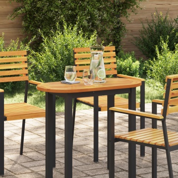 Suprafață Ovală din Lemn Solid de Acacia 80x40x2 cm - Img 3