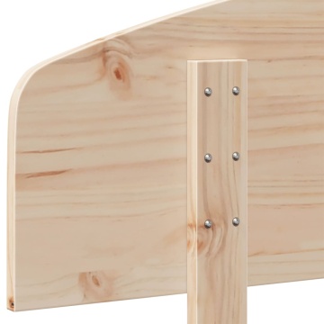 Tăblie de pat, 120 cm, lemn masiv de pin - Img 6