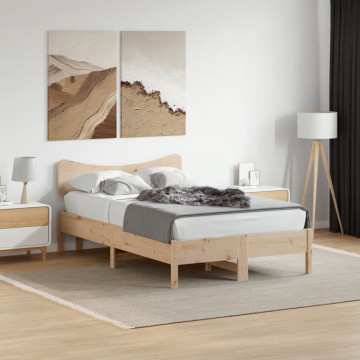 Tăblie de pat, 120 cm, lemn masiv de pin - Img 3